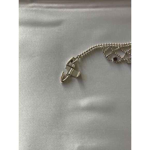 EUC Givenchy G Logo Mesh Rhinestone Choker Y2k 2000s Era Bridal Collar Silver - Picture 5 of 10